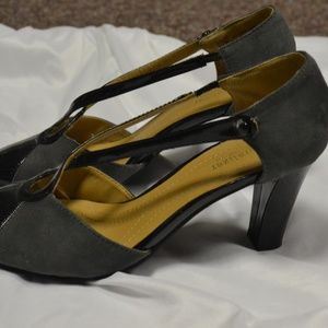 Naturalizer Patent Leather and suede heels.